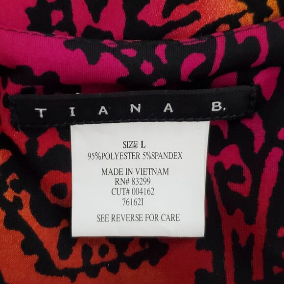 Tiana B. Empire Waist Stretchy Tie Back V-Neck Colorful Paisley Dress Size L - Picture 9 of 11